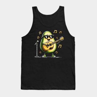 avocado playing guitar - music Tank Top